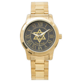 Star of David金ゴールドパーソナライズ 腕時計