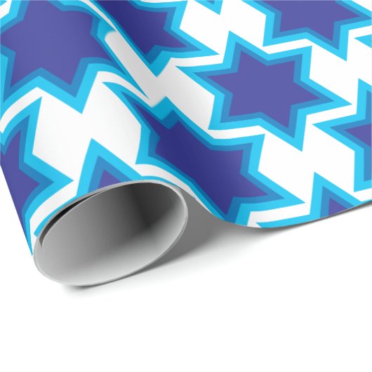 Star of David、背景ラッカスタムピング紙 ラッピングペーパー (ロールコーナー)