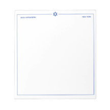 Star of David 5.5 x 6インチパーソナライズされた