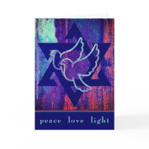 Star of David and Peace Doves Happy Hanukkah