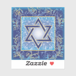 Star of David Blue金ゴールド シール