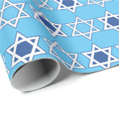 Star of David Blue/White Wrapping紙 ラッピングペーパー (ロールコーナー)