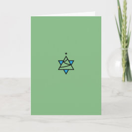 Star of David Christmas Tree Greeting Card カード