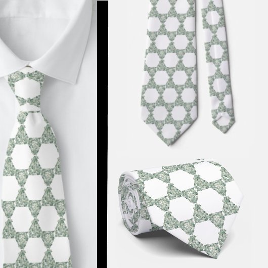 Star of David Eucalyptus Greenery Neck Tie ネクタイ