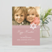 Star of David Hanukkahフォトフラットカード シーズンカード (スタンド正面)