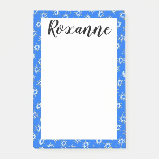 Star of David Hanukkah カスタマイズ IT  Notepad ポストイット (正面)