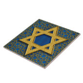 Star of David, Hanukkah Pattern Holiday Gift タイル (側面)