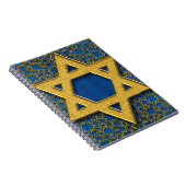 Star of David, Hanukkah Pattern Holiday Gift ノートブック (右側)