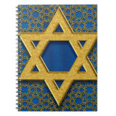 Star of David, Hanukkah Pattern Holiday Gift ノートブック (正面)