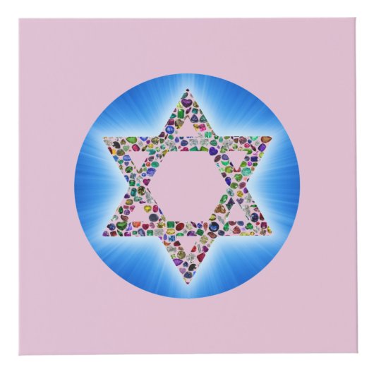Star of David made with Gemstones フォトキューブ (右)