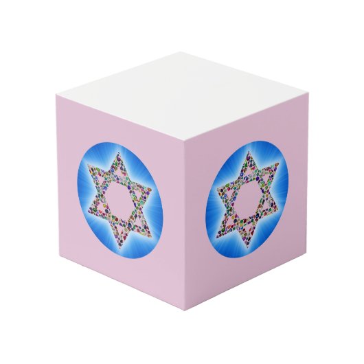 Star of David made with Gemstones フォトキューブ (裏面アングル)