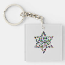 Star of David made with Gemstones in All Colors