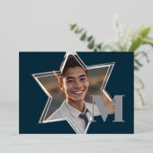 Star of David Photo Frame Thank You Monogram 箔招待状 (立ち正面)
