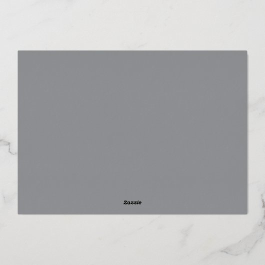 Star of David Photo Frame Thank You Monogram 箔招待状 (裏面)