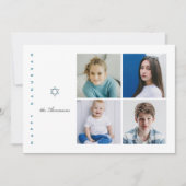 Star of David Photo Hanukkah Card シーズンカード (正面)
