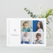 Star of David Photo Hanukkah Card シーズンカード (スタンド正面)