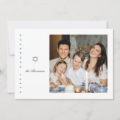 Star of David Photo Hanukkah Card シーズンカード (正面)