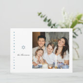 Star of David Photo Hanukkah Card シーズンカード (スタンド正面)
