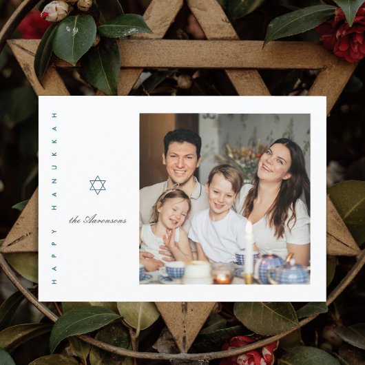 Star of David Photo Hanukkah Card シーズンカード