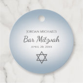 Star of David Simple Blue Bar Mitzvah フェイバータグ (正面)