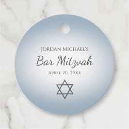 Star of David Simple Blue Bar Mitzvah フェイバータグ