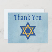 Star of David Thank You ポストカード (正面/裏面)