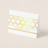 Star of David Thank You Note シンプルモダン Folded 箔カード (正面)