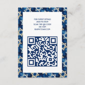 Star of David Water color QRコードバーバルミツワー エンクロージャーカード (正面)