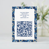 Star of David Water color QRコードバーバルミツワー エンクロージャーカード (スタンド正面)