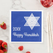 Star of David White on Blue Background Hanukkah Pa (インサイチュ)