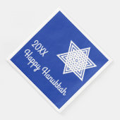 Star of David White on Blue Background Hanukkah Pa (コーナー)