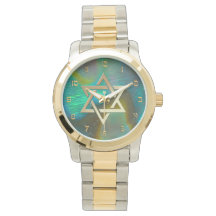 Star of David with Abalone Background