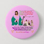 Star of Eternal Hope light pink 缶バッジ (正面)