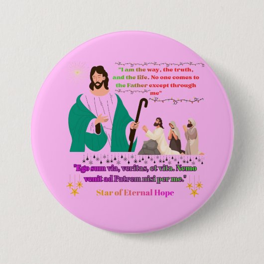 Star of Eternal Hope light pink 缶バッジ (正面)