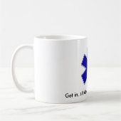 star_of_lifeは、座ります、締められて、把握入ります コーヒーマグカップ (左)