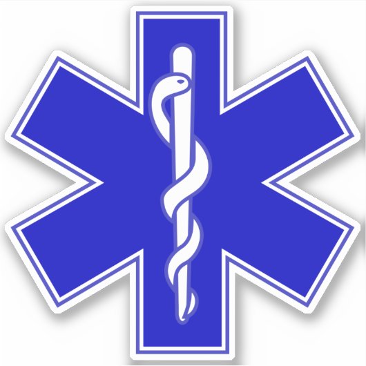 Star of Life(EMT) シール (正面)