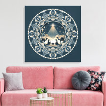 Star of Wonder Nativity Dot Mandal Canvas Art
