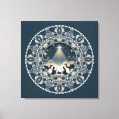 Star of Wonder Nativity Dot Mandal Canvas Art キャンバスプリント (正面)