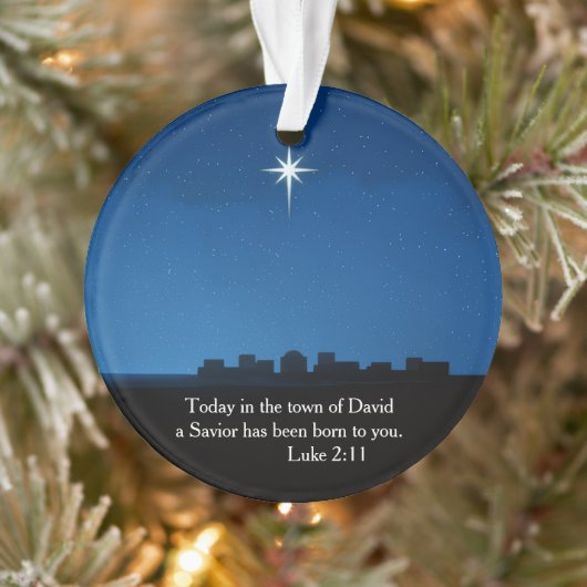 Star over Bethlehem - symbol of the birth of Jesus オーナメント (ツリー)