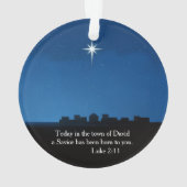 Star over Bethlehem - symbol of the birth of Jesus オーナメント (裏面)
