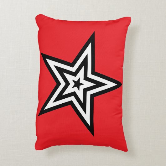 Star Pattern Pillow アクセントクッション (裏面(縦))