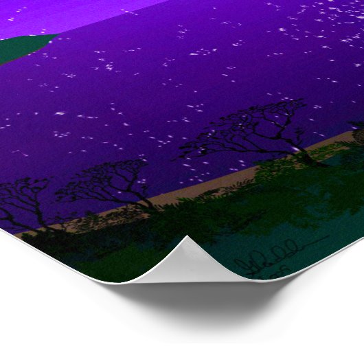 「Star Port」:Star Cluster overエイリアン・ランドスケープ ポスター (角)