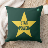 Star Power — 90s Retro Throw Pillow クッション (ブランケット)