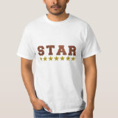 STAR Rating Funny Cute Smiley Star Design Tシャツ (正面)