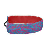 Star Red and Blue Geometric アスレチックヘッドバンド (左)