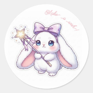 Star Ribbon Magic Wand Bunny - Dreamy Sparkle  ラウンドシール