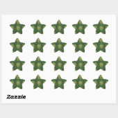 Star-shaped sticker featuring green  星シール (シート)