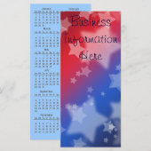 Star Spangled 2012カレンダーブックマークラックカード (正面/裏面)
