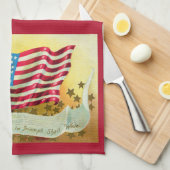 Star Spangled Banner American Flag Kitchen Towel キッチンタオル (四つ折り)