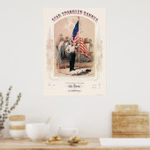 Star Spangled Banner Lithograph by P.S. Duval 1861 ポスター (キッチン)